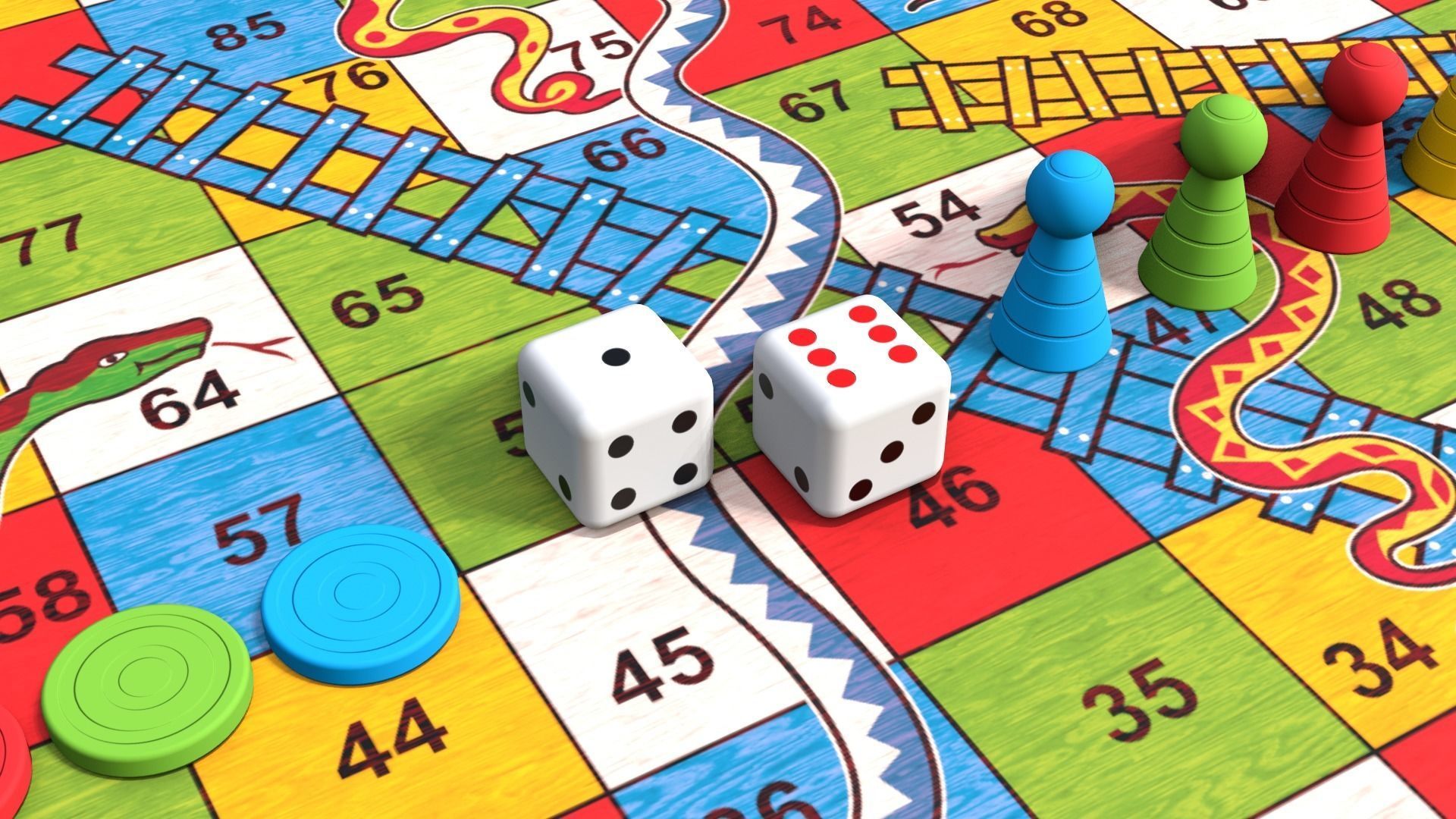 Snakes and Ladders Low-poly 3D model_6