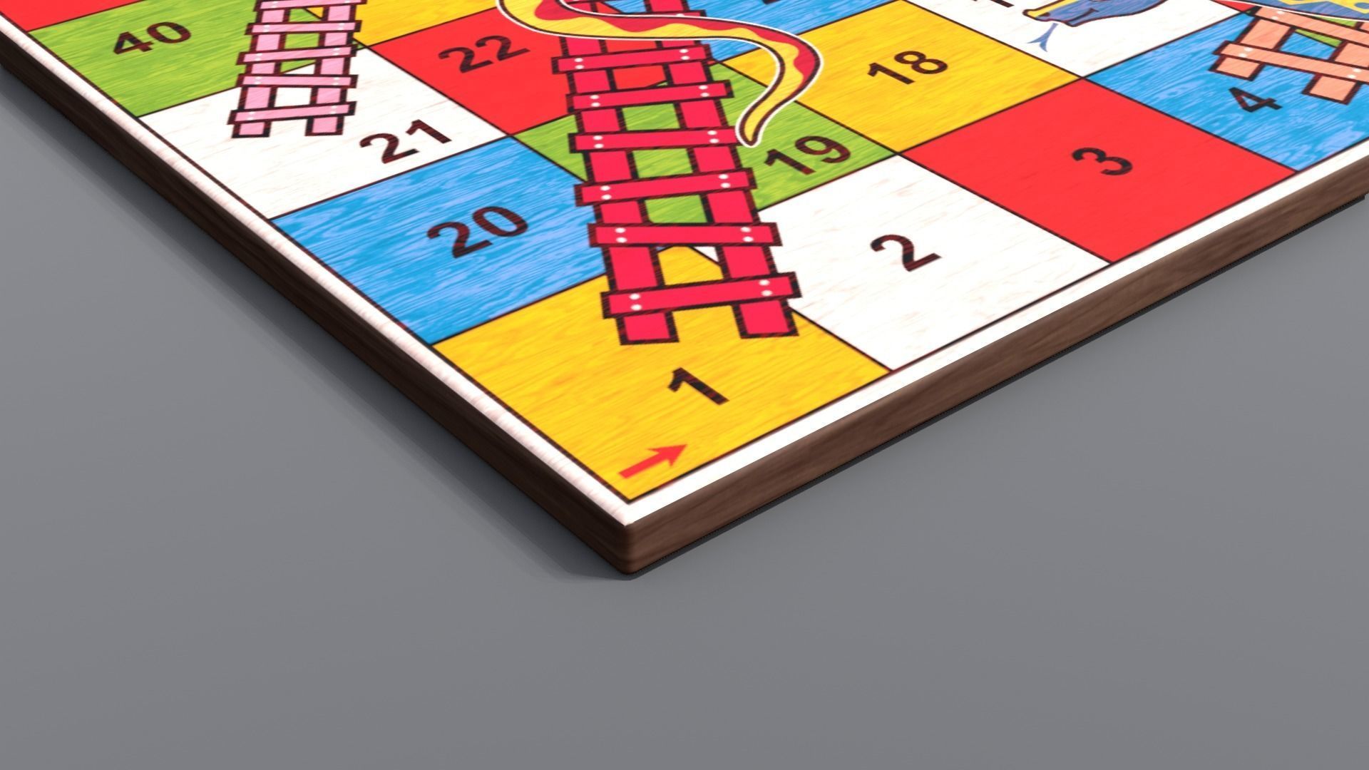 Snakes and Ladders Low-poly 3D model_9