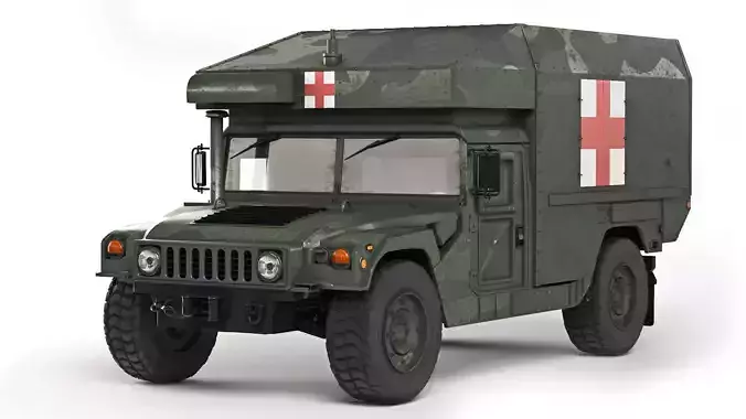 Humvee Military  M997A3 Ambulance 2018 3D model