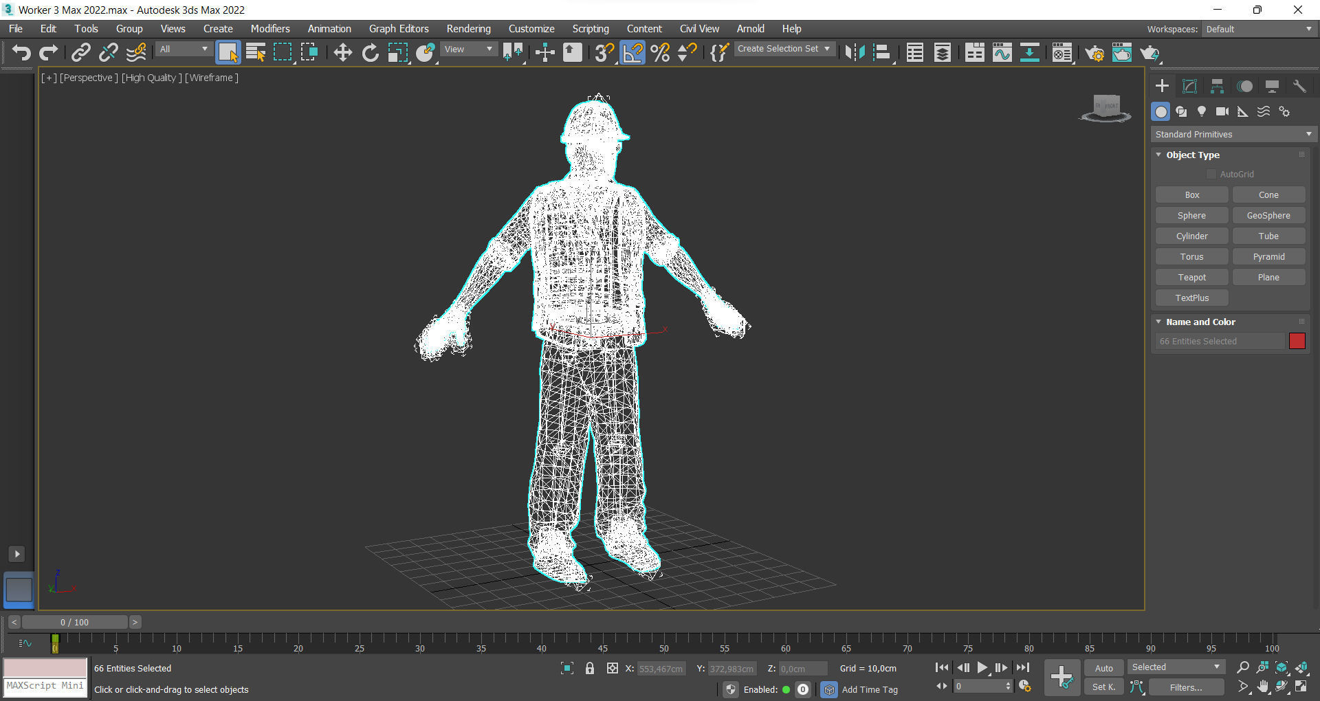 Worker 3 construction wearing hard hat and safety vest Low-poly 3D model_13