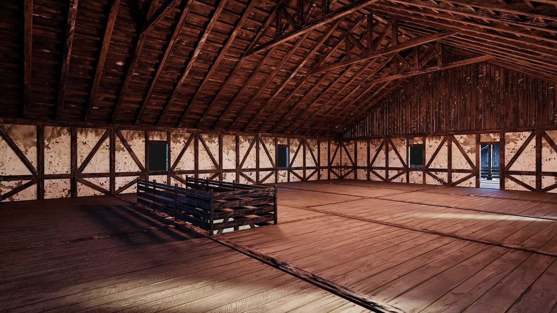 4 Old Medieval Building Pack 4K Textures GameReady 193 to 196 Low-poly 3D model_32