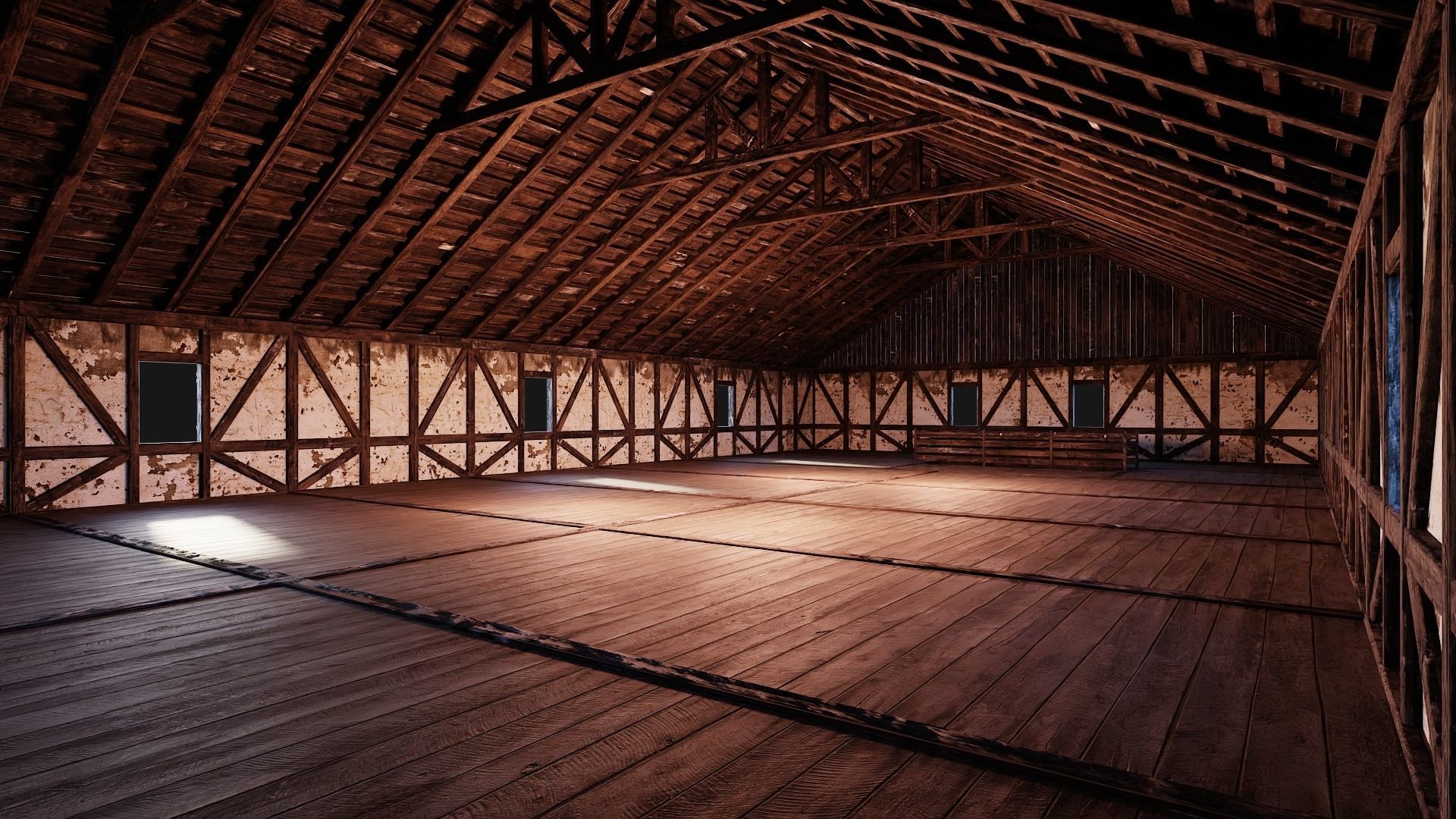 4 Old Medieval Building Pack 4K Textures GameReady 193 to 196 Low-poly 3D model_21