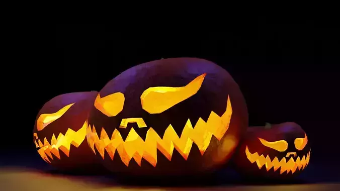 Scary Halloween pumpkins