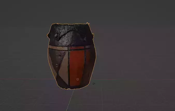 African Drum Low Poly -