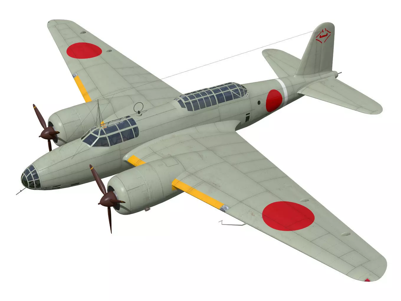 Ki21 Type II Kou Sally 3D model_0
