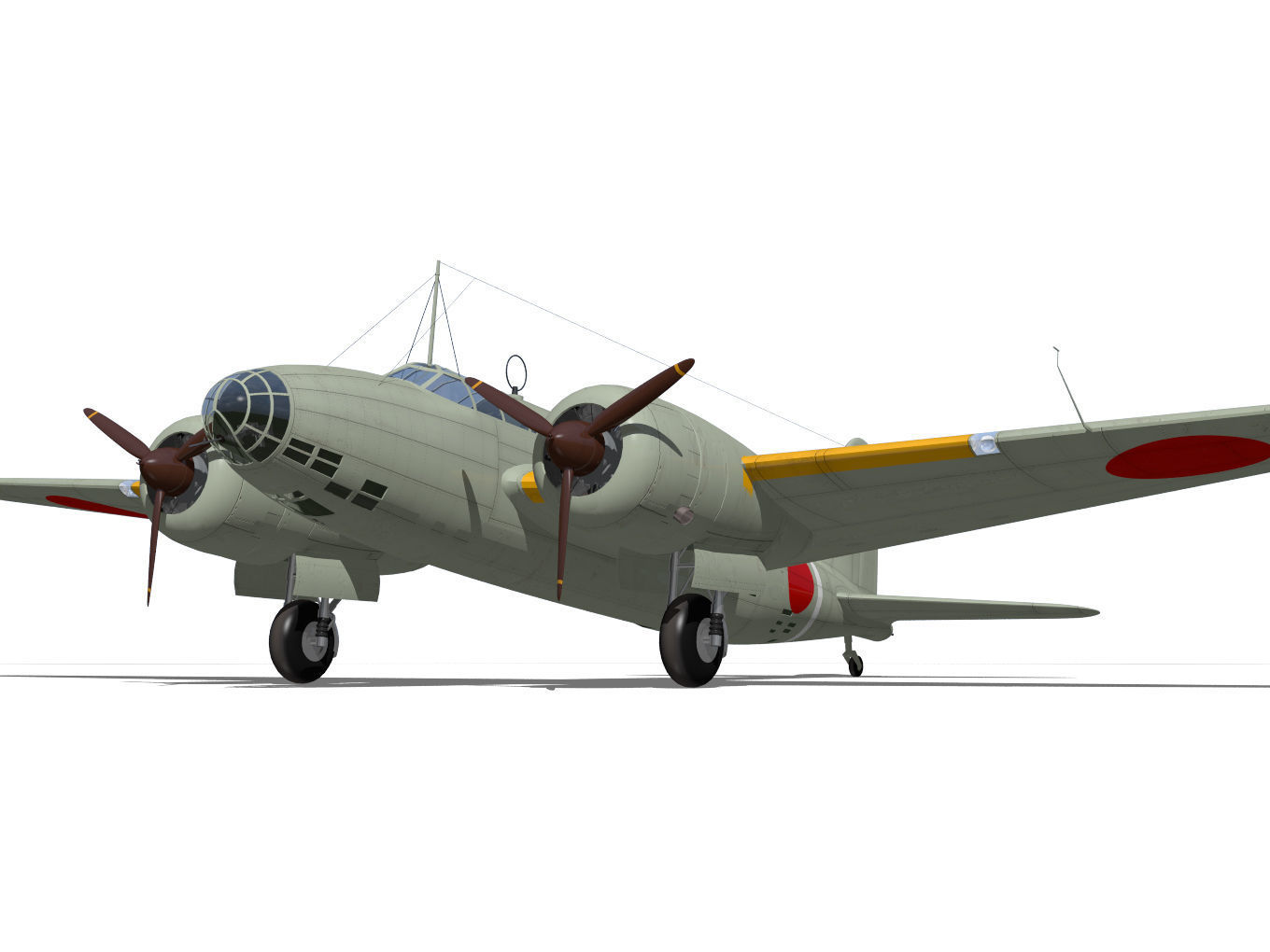 Ki21 Type II Kou Sally 3D model_4