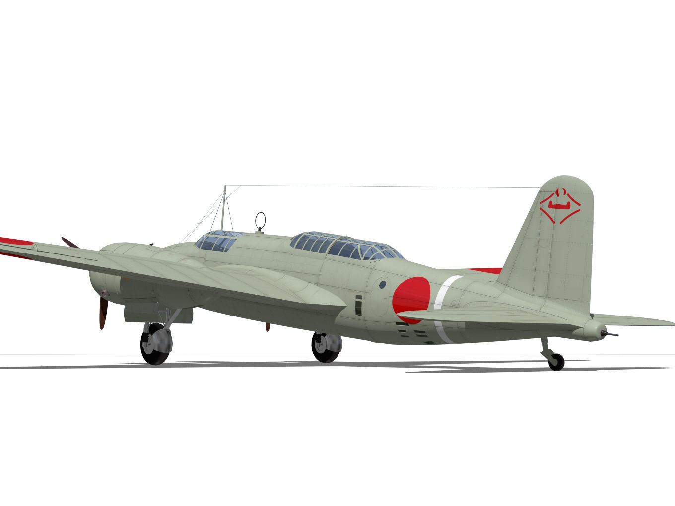 Ki21 Type II Kou Sally 3D model_6