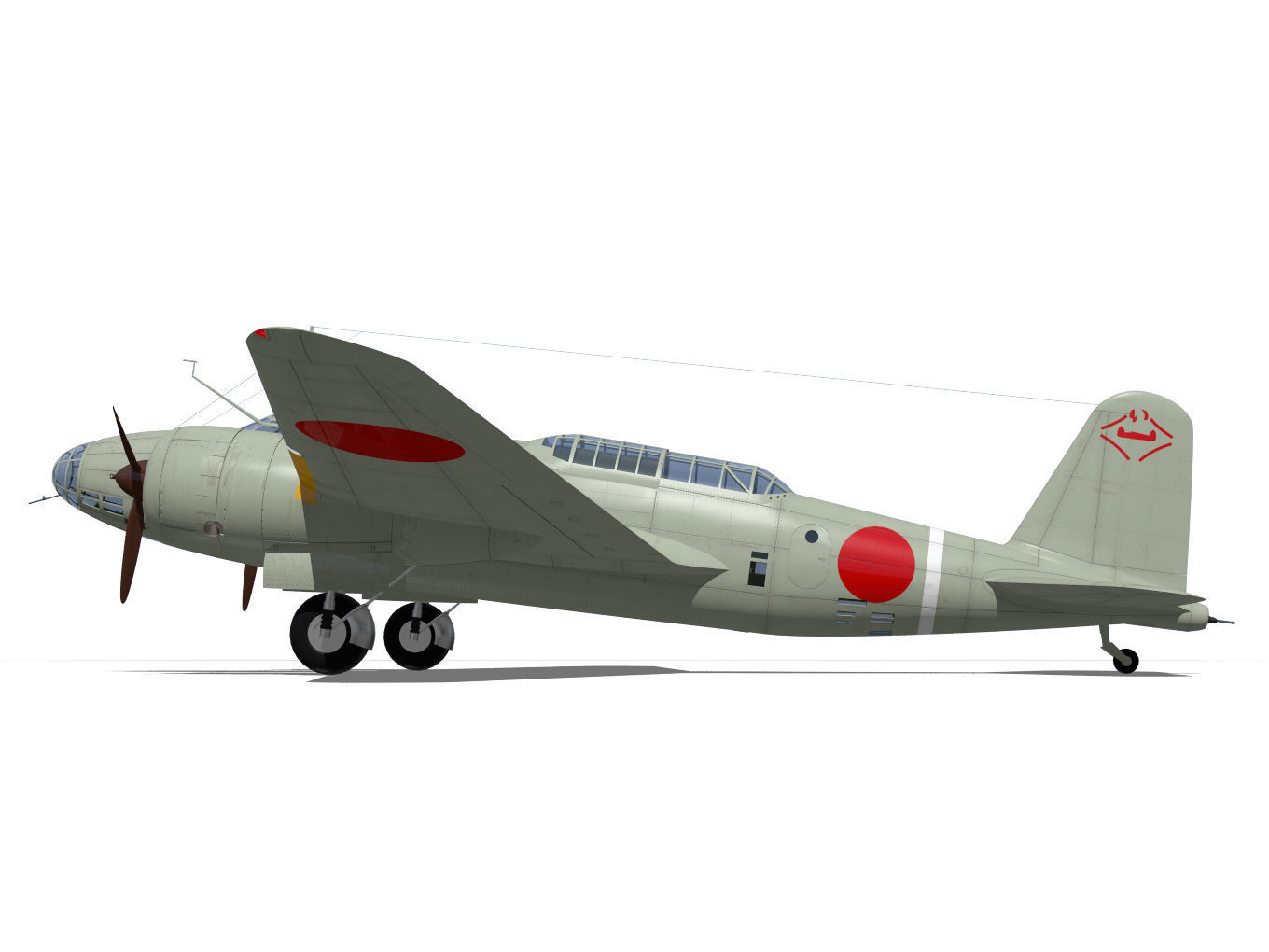 Ki21 Type II Kou Sally 3D model_5