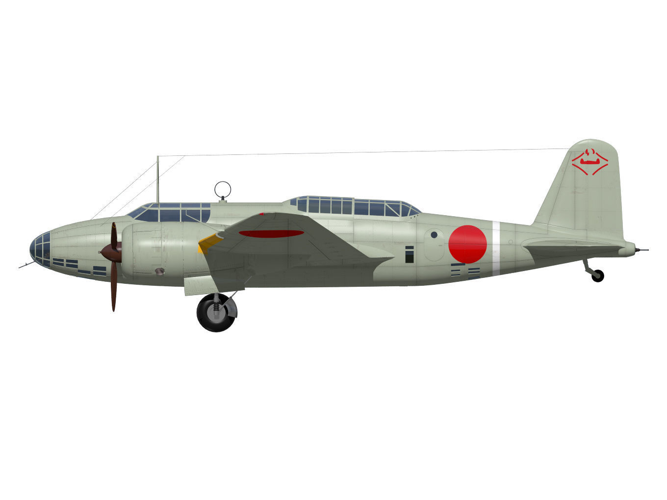 Ki21 Type II Kou Sally 3D model_8