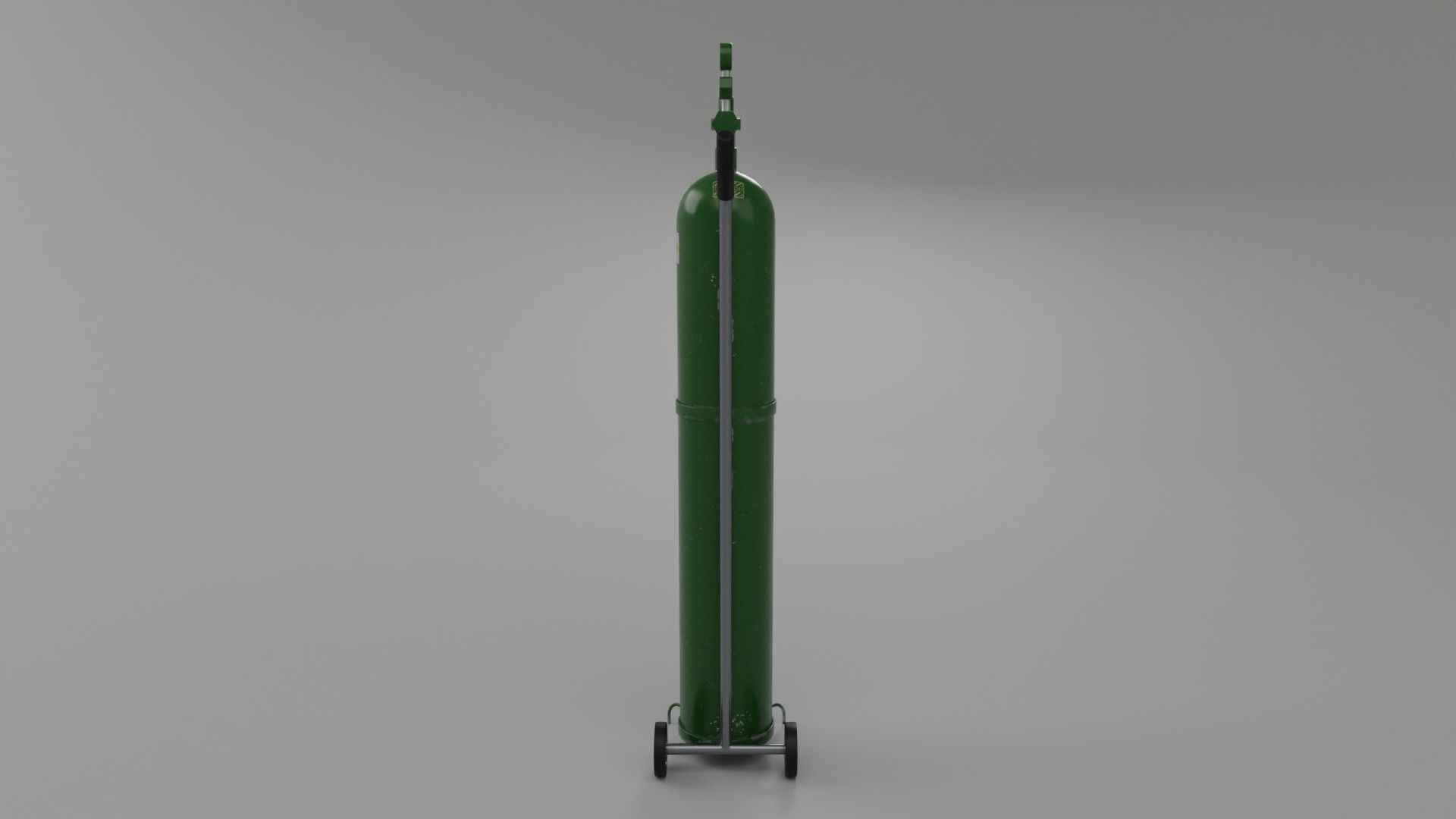 Oxygen Tank Cylinder Low-poly 3D model_2