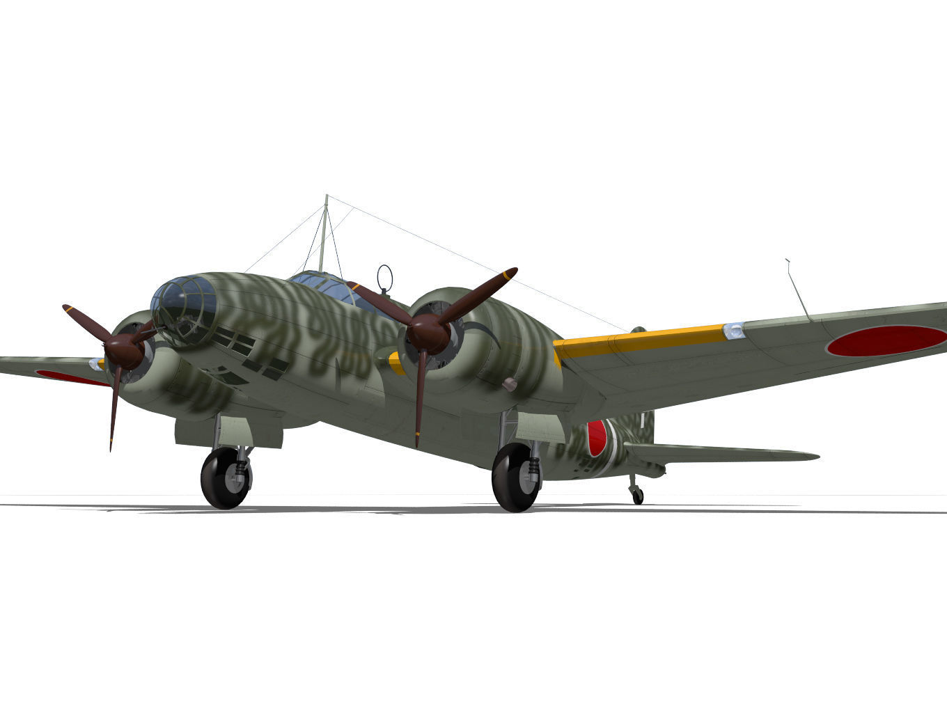 Ki21 Type II Kou Sally 3D model_4