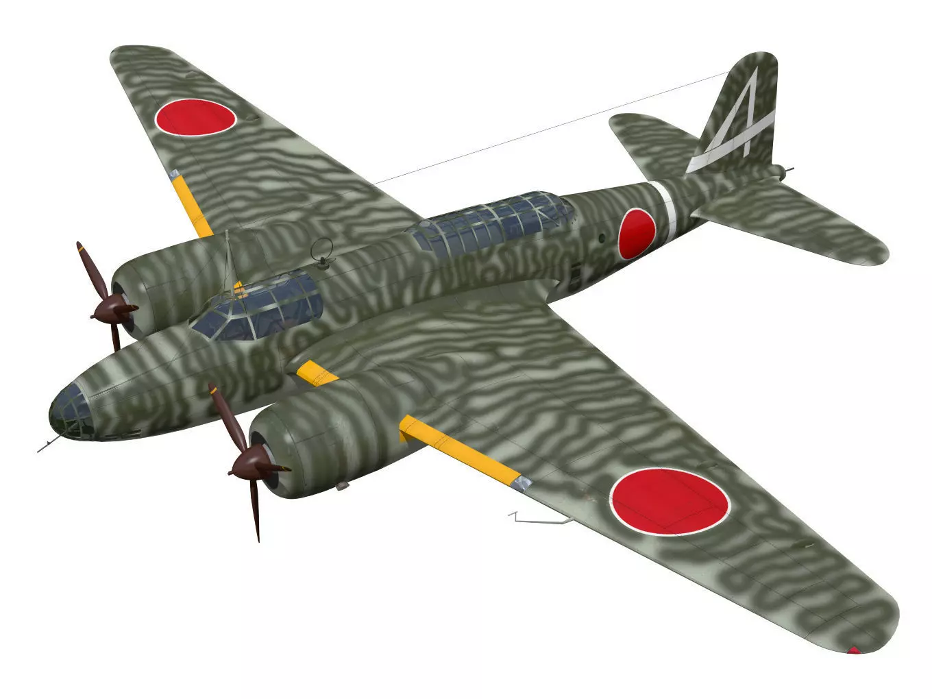 Ki21 Type II Kou Sally 3D model_0