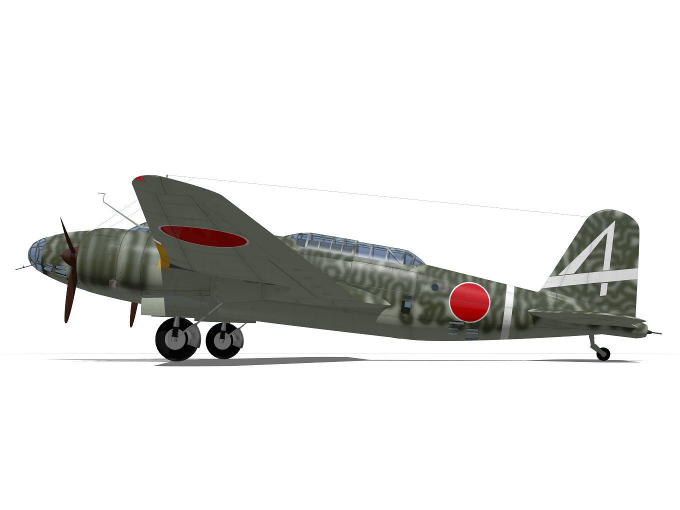 Ki21 Type II Kou Sally 3D model_5