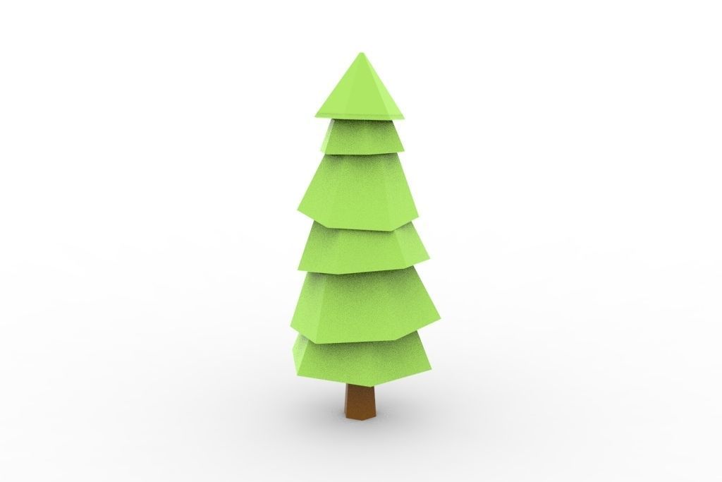 low-poly tree bundle Low-poly 3D model_16