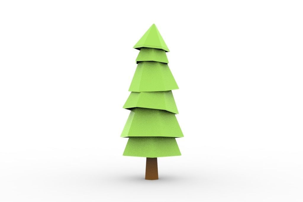 low-poly tree bundle Low-poly 3D model_10