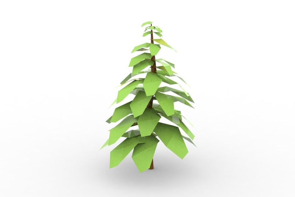 low-poly tree bundle Low-poly 3D model_15