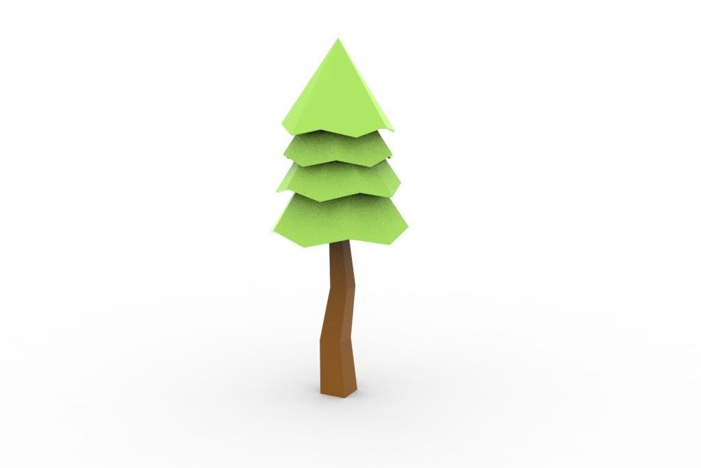 low-poly tree bundle Low-poly 3D model_12