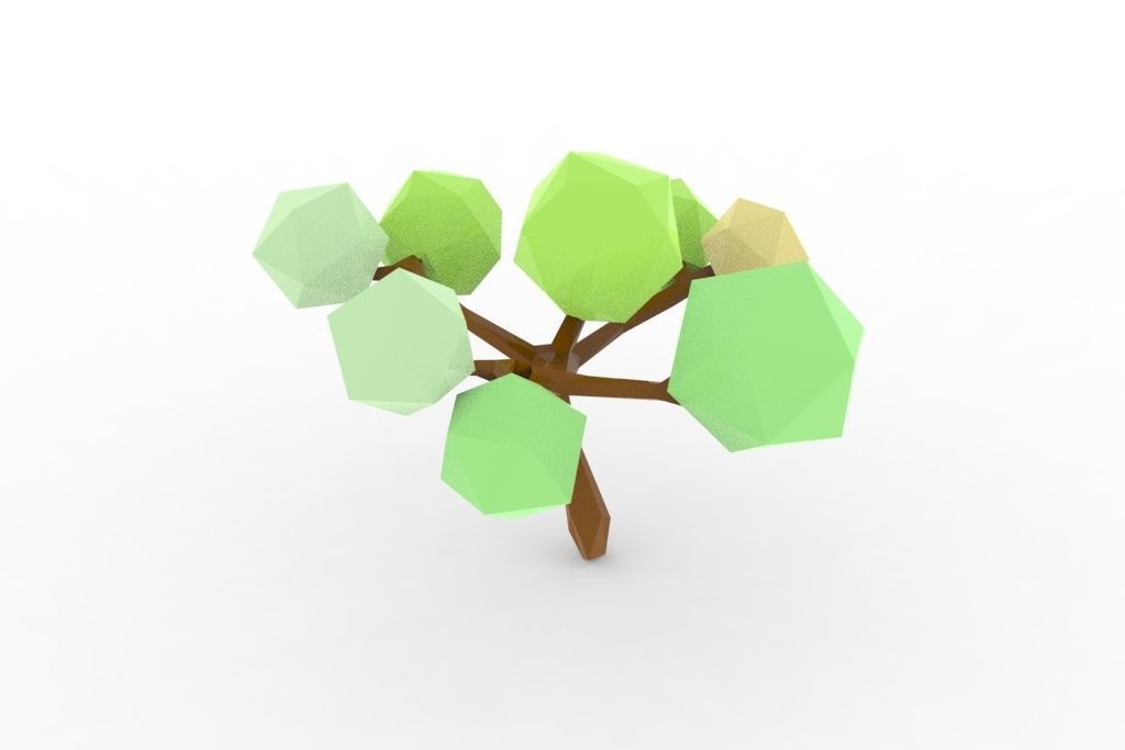 low-poly tree bundle Low-poly 3D model_17
