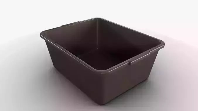  Plastic Basin Low-poly 3D model