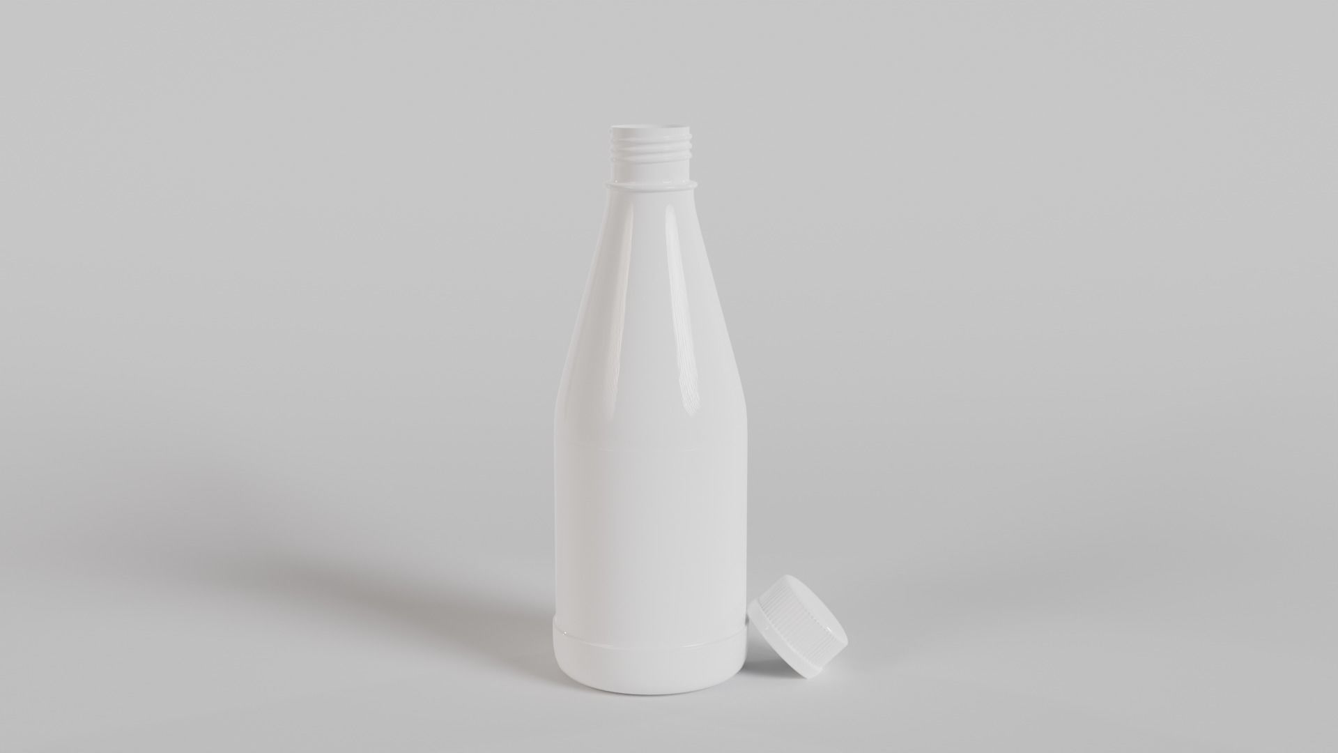 empty bottle with label 3D model_5