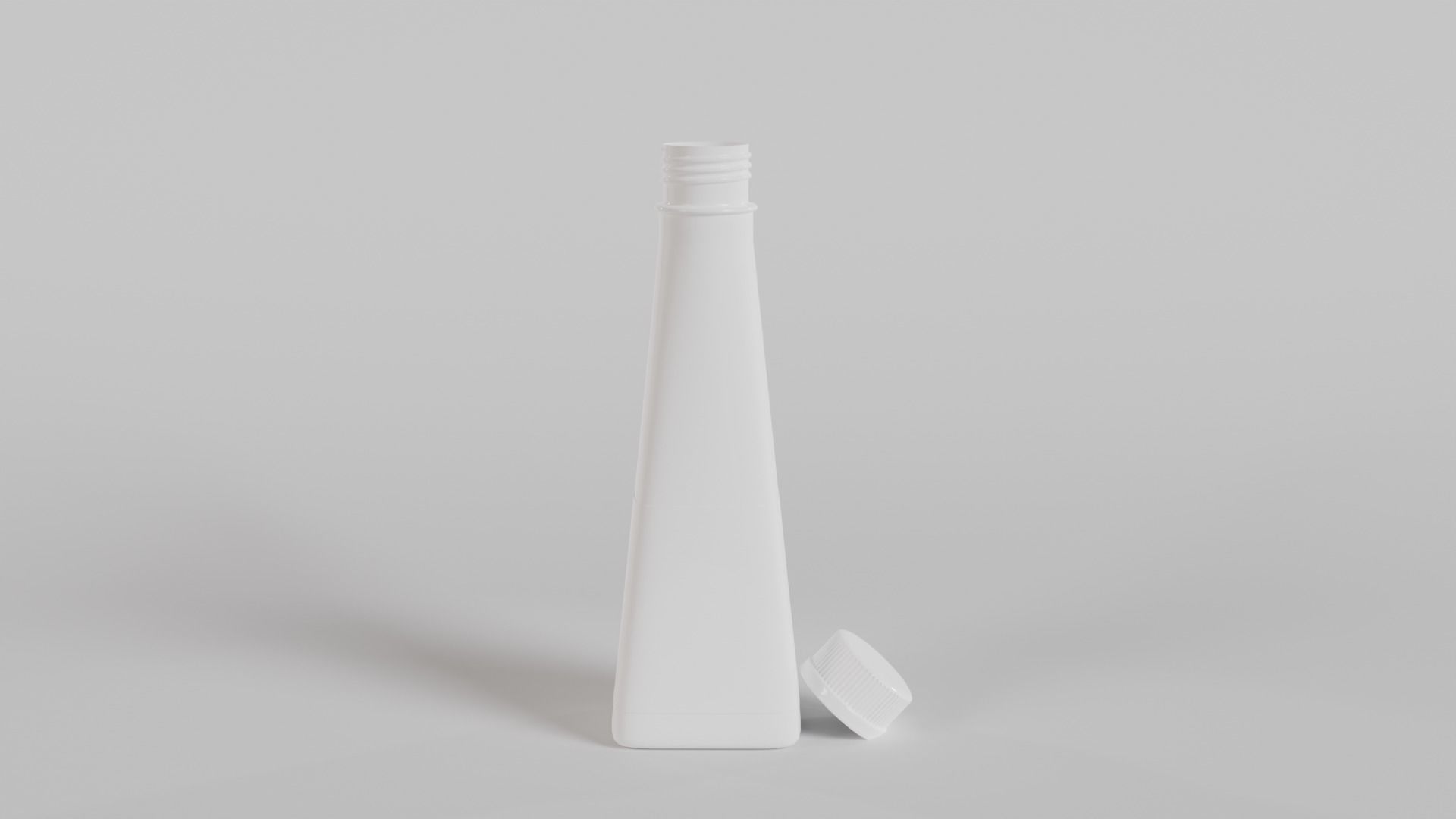 empty bottle with label 3D model_4