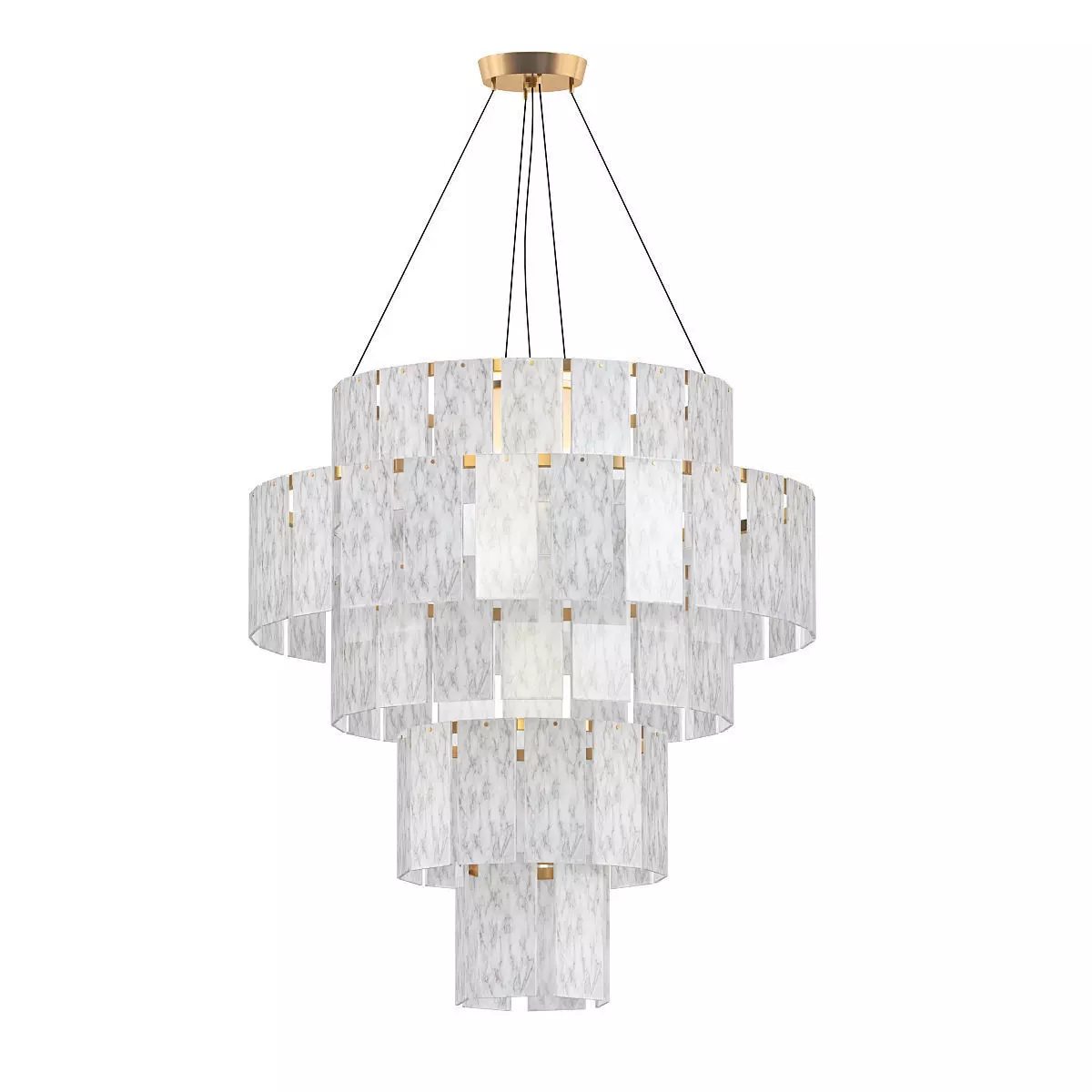 Quarz savoy chandelier gold 3D model