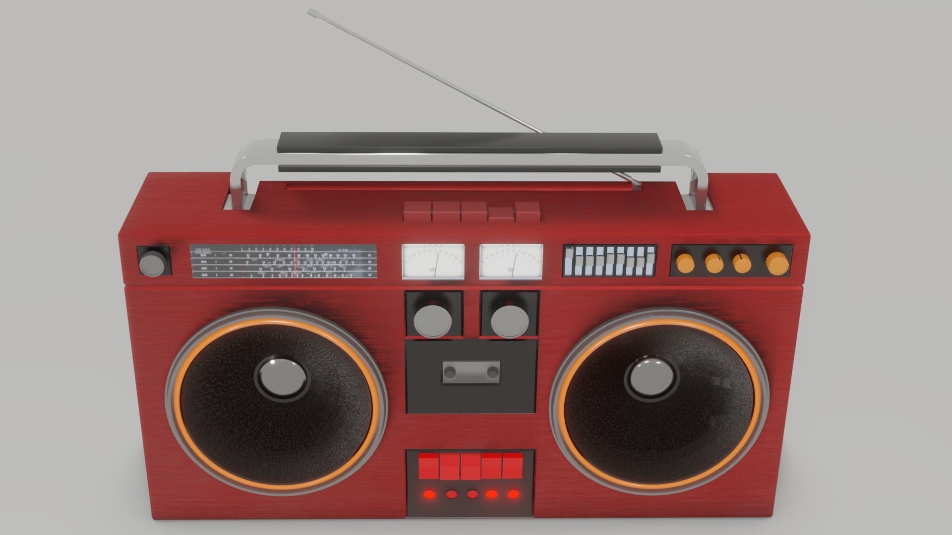 Stylized radio player 3D model_7