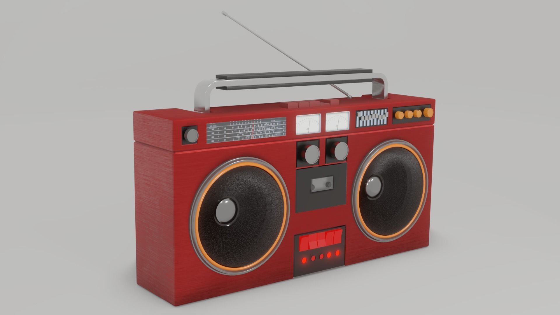 Stylized radio player 3D model_6