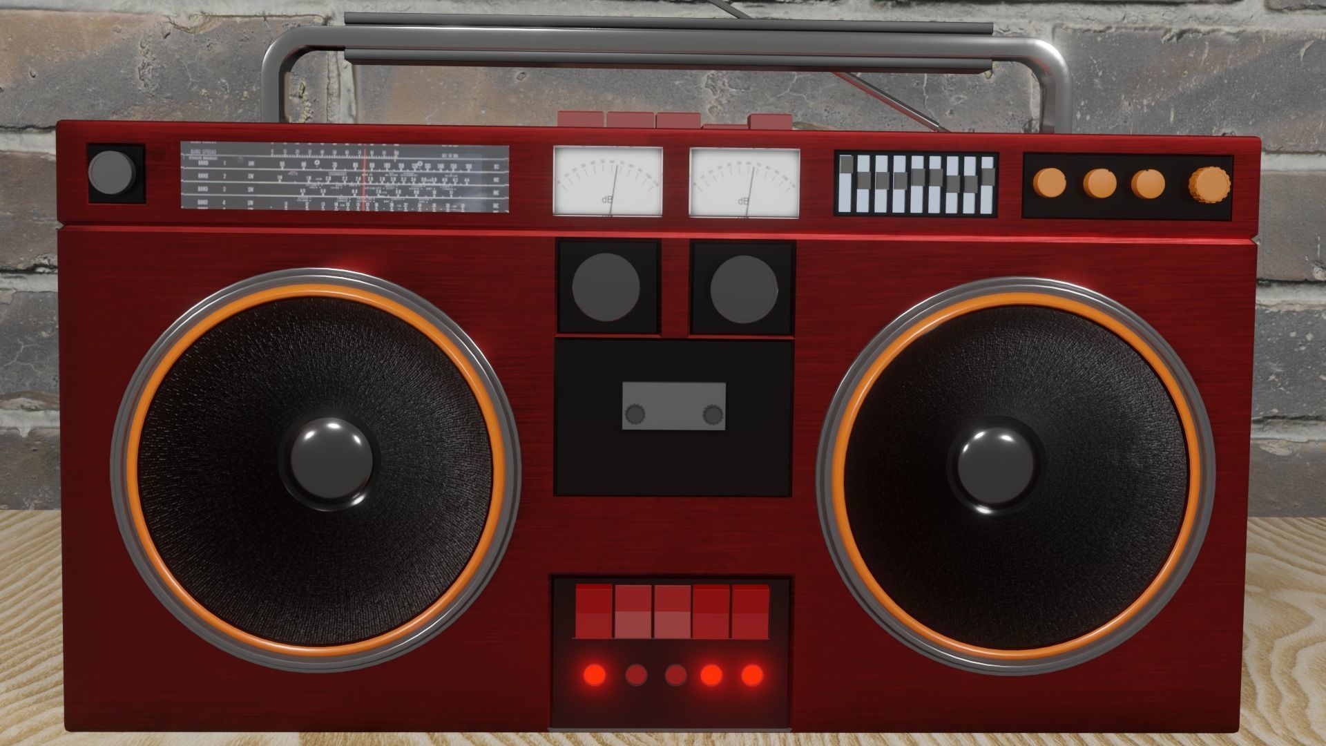 Stylized radio player 3D model_5