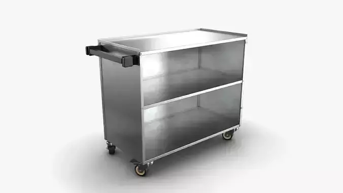 Dishes Cart Low-poly 3D model