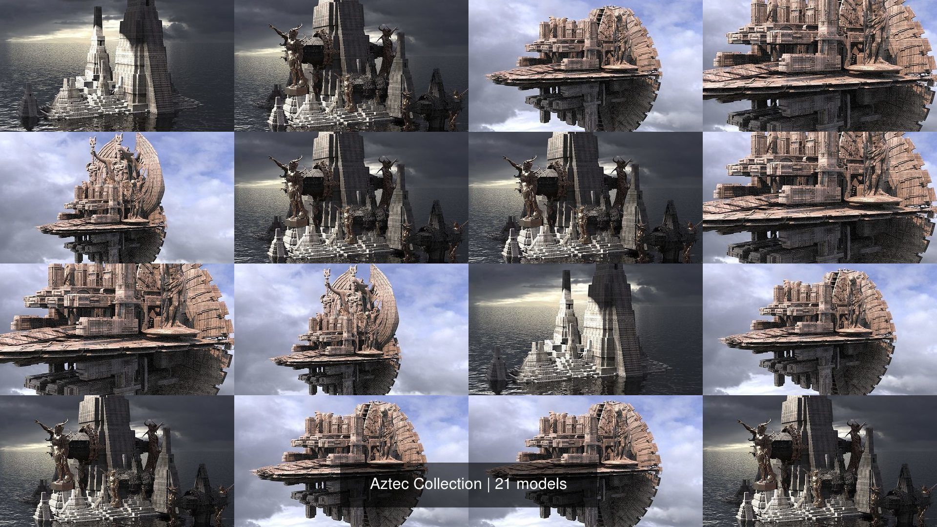 Mayan Collection golden sunburst in sky _2