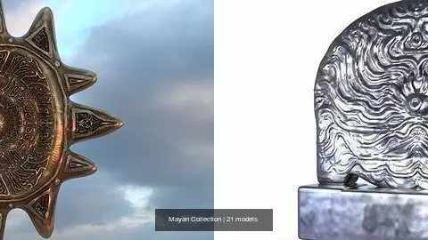 Mayan Collection golden sunburst in sky _1