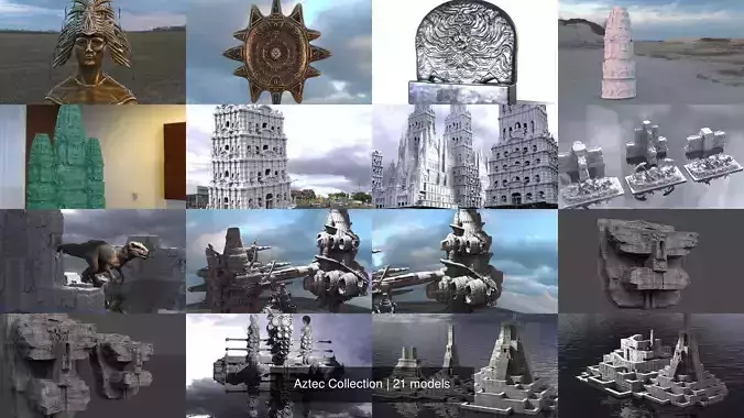 Mayan Collection golden sunburst in sky 