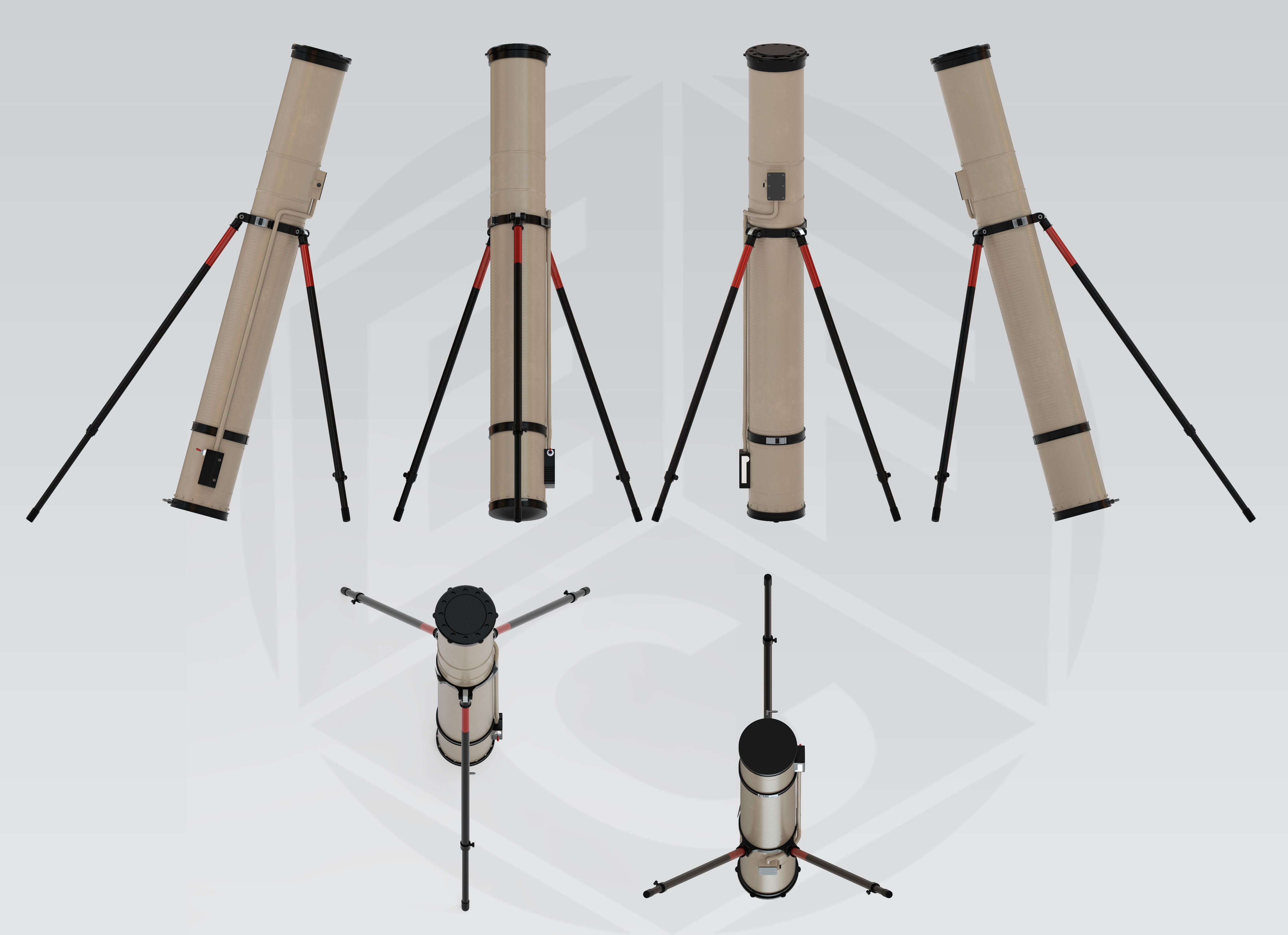 Switchblade 600 and Launcher 3D model_12