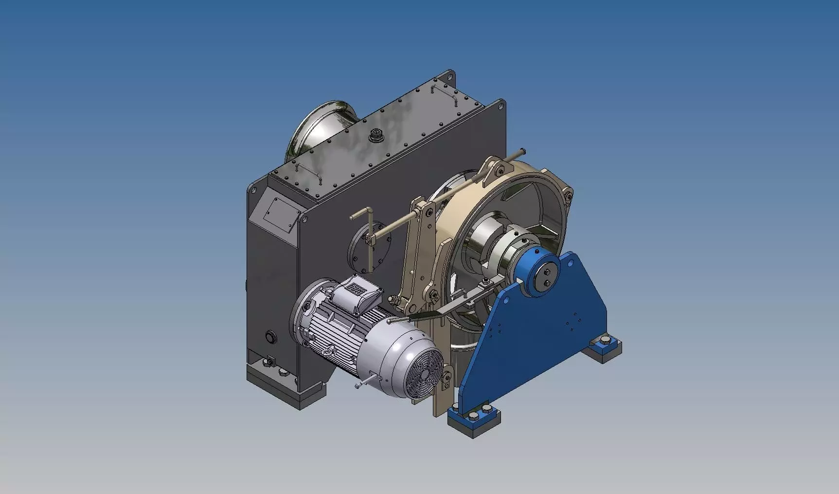 Anchor mooring winch 101 E 36 K3 3D model_0