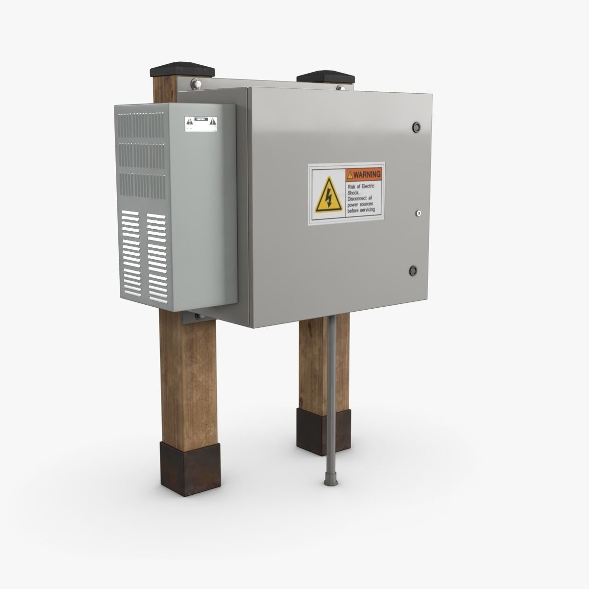 Electrical Box 01 Low-poly 3D model_7