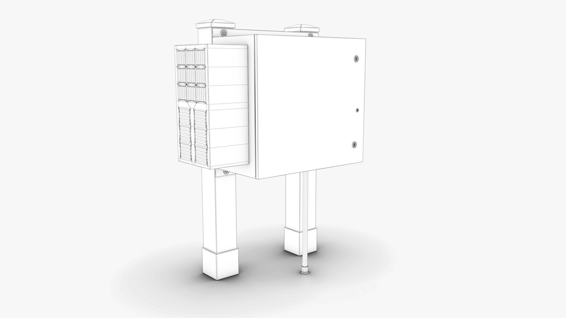 Electrical Box 01 Low-poly 3D model_8