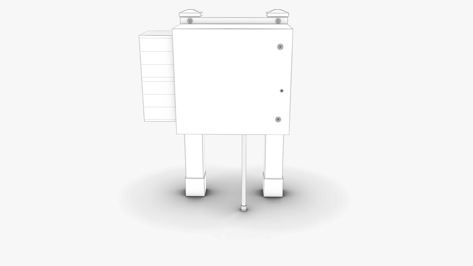 Electrical Box 01 Low-poly 3D model_9