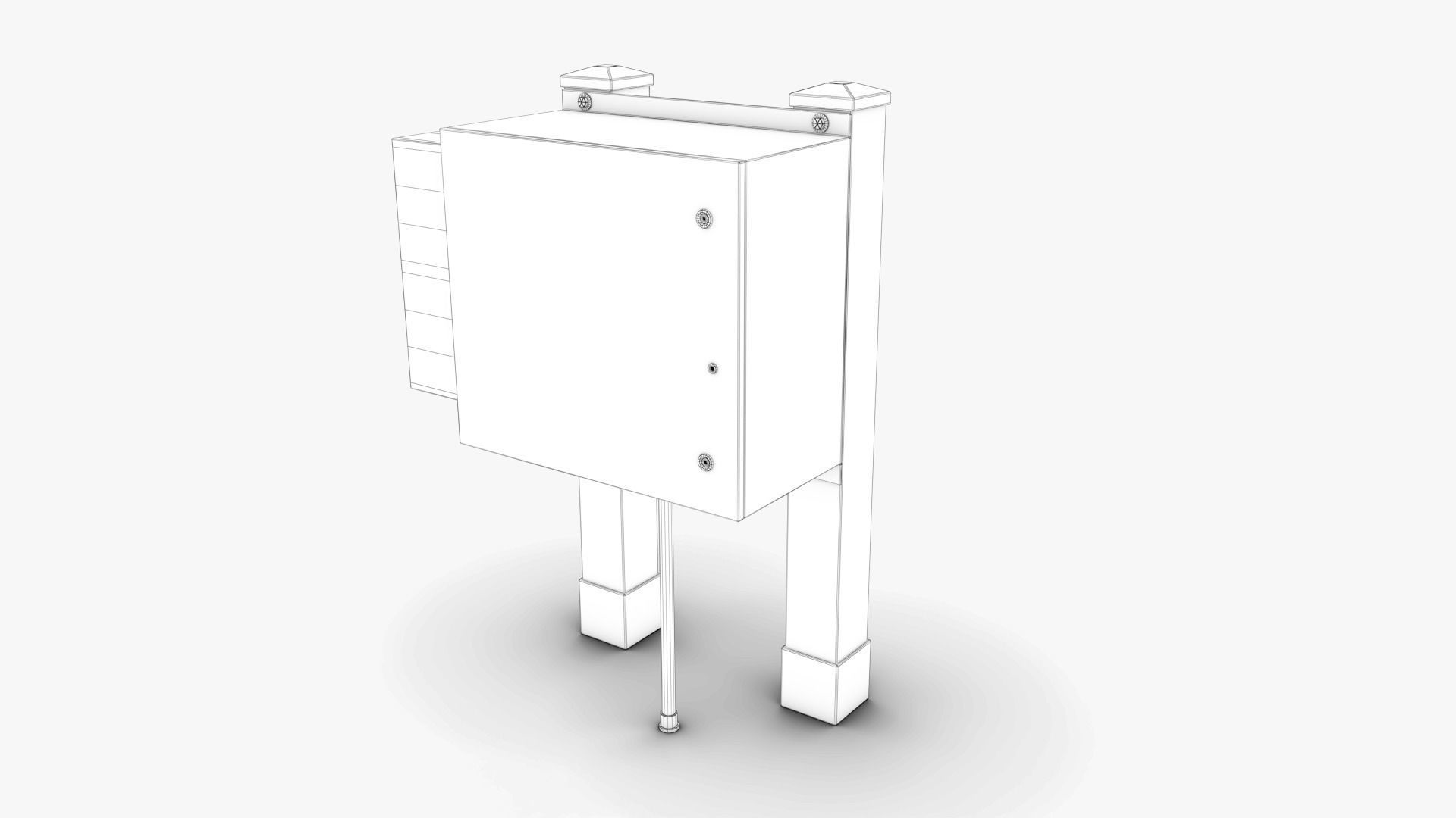 Electrical Box 01 Low-poly 3D model_10