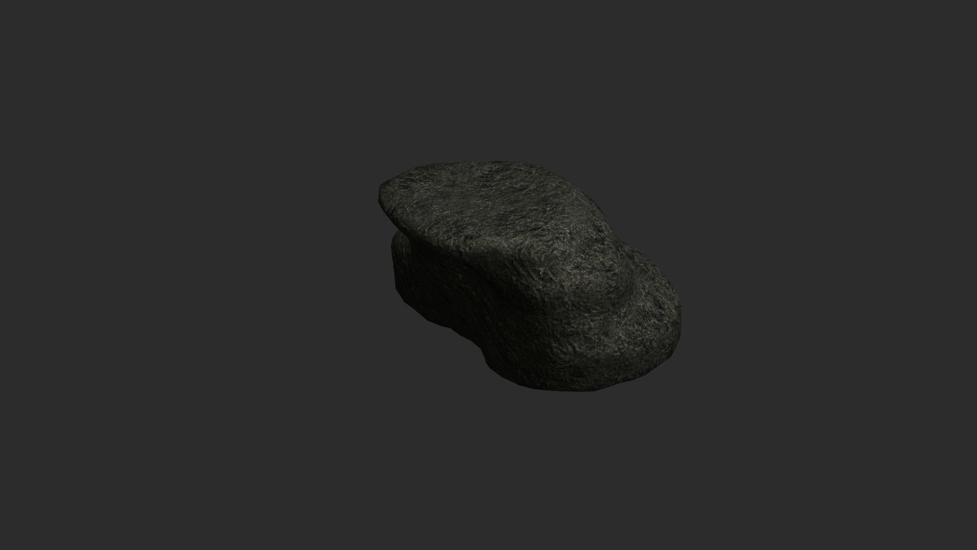 Short Flat Rocks - Cave 2 Low-poly 3D model_6