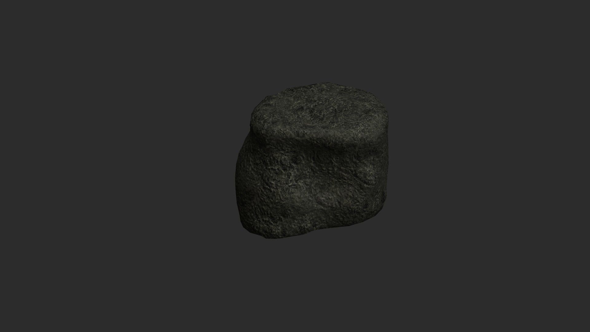 Short Flat Rocks - Cave 2 Low-poly 3D model_7