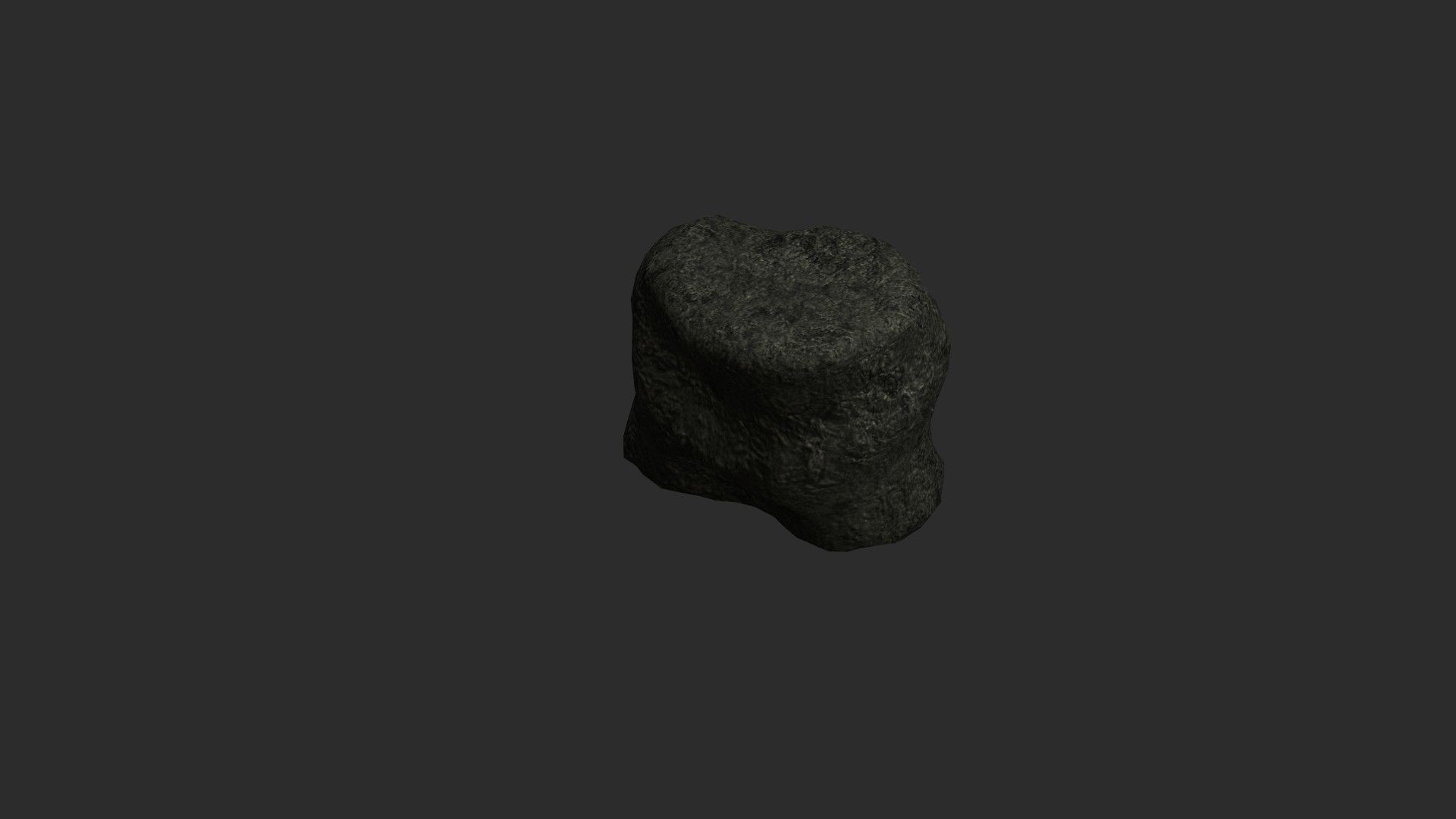 Short Flat Rocks - Cave 2 Low-poly 3D model_8