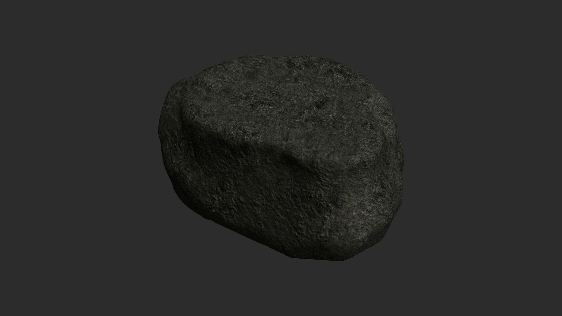 Short Flat Rocks - Cave 2 Low-poly 3D model_5