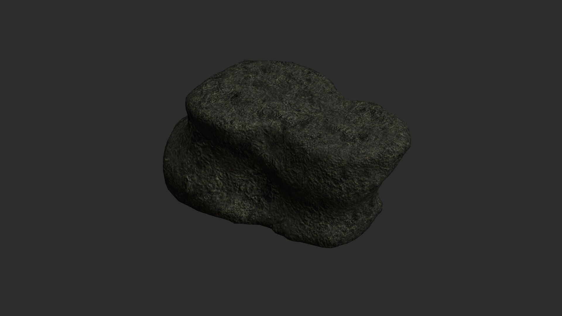 Short Flat Rocks - Cave 2 Low-poly 3D model_9
