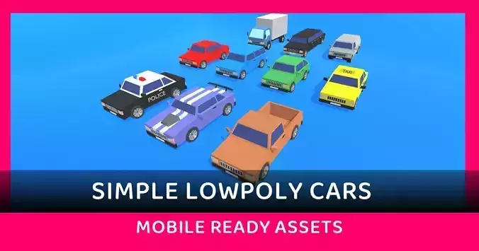 Low Poly Vehicles - Cars Pack Low-poly 3D model