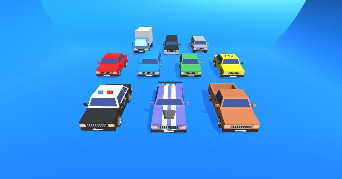 Low Poly Vehicles - Cars Pack Low-poly 3D model_2