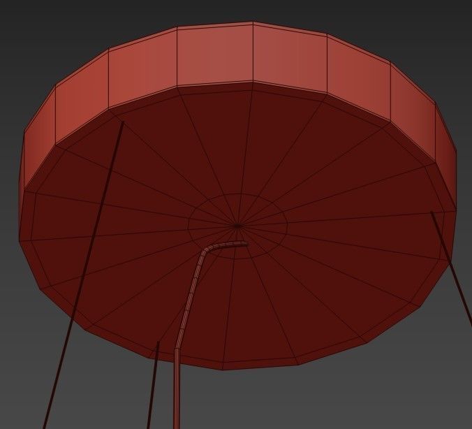 Ophelia chrome pendant light 3D model_2