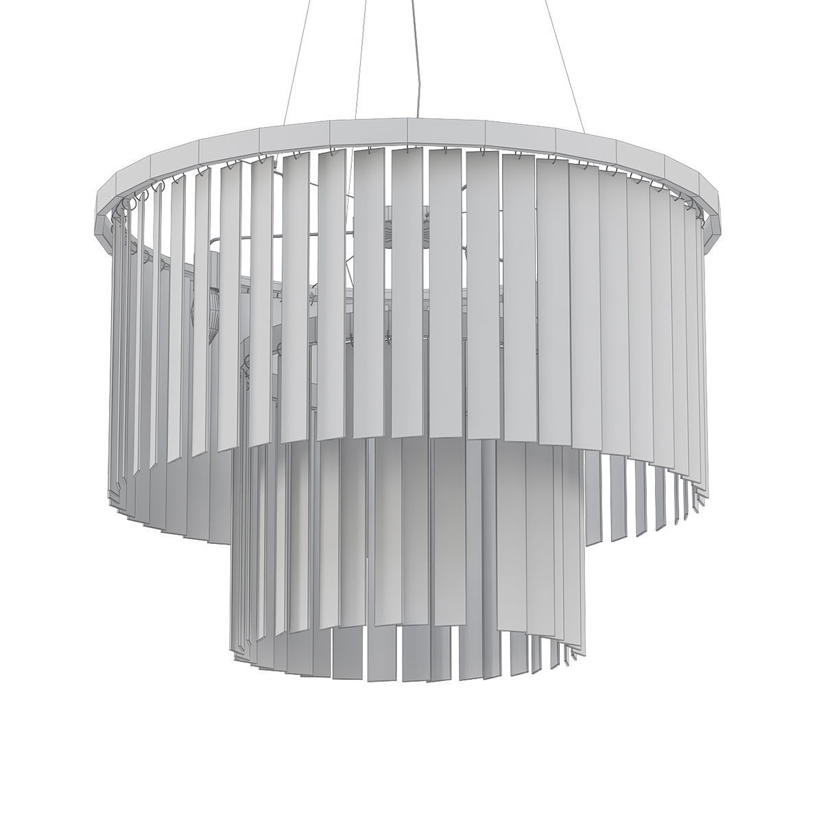 Ophelia chrome pendant light 3D model_4