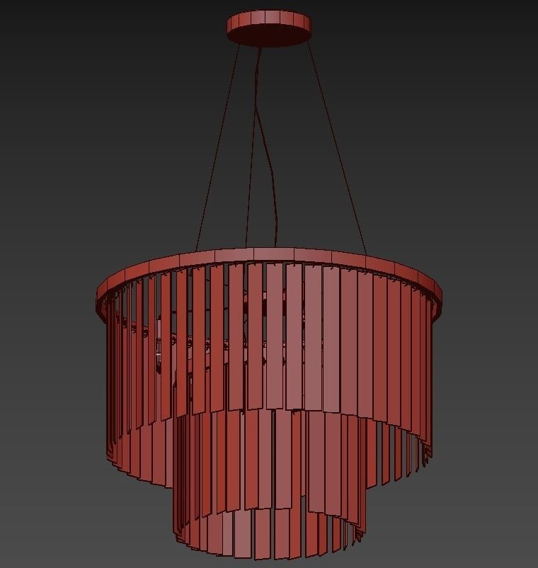 Ophelia chrome pendant light 3D model_3