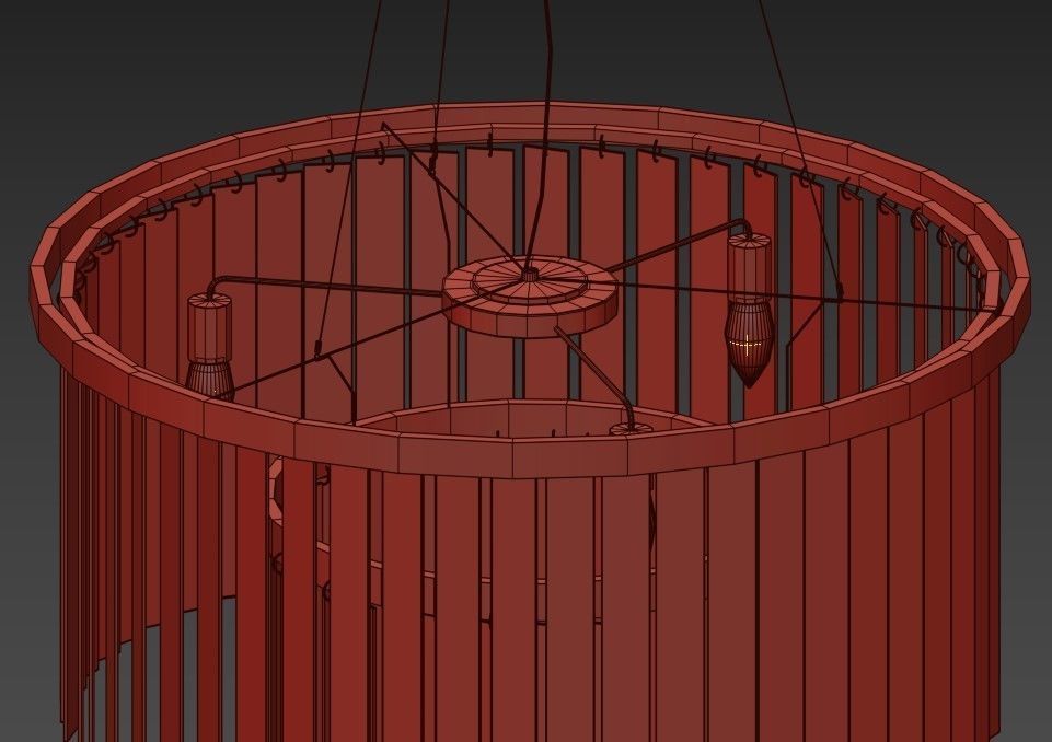 Ophelia chrome pendant light 3D model_1